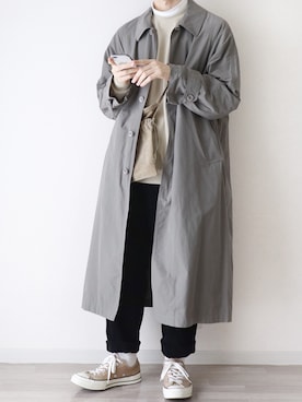 多様な NYLON Alan Steven BAL COAT-BOL COLLAR - ステンカラーコート