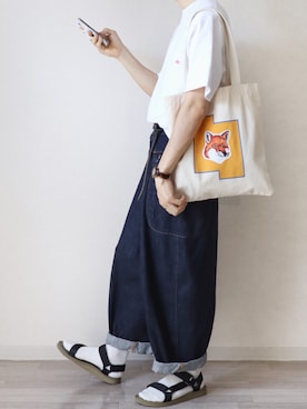 「MAISON KITSUNE」｜「アイテム（その他）」を使った、ちょこすけ🍫さん（メンズ・168cm）の夏コーディネート