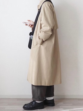 「Steven Alan」｜「アイテム（ステンカラーコート）」を使った、ちょこすけ🍫さん（メンズ・168cm）の春コーディネート