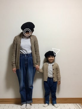 「earth music&ecology（アースミュージックアンドエコロジー）のアイテム」を使った、Sakura&mammyさん（キッズ・90cm）の秋コーディネート