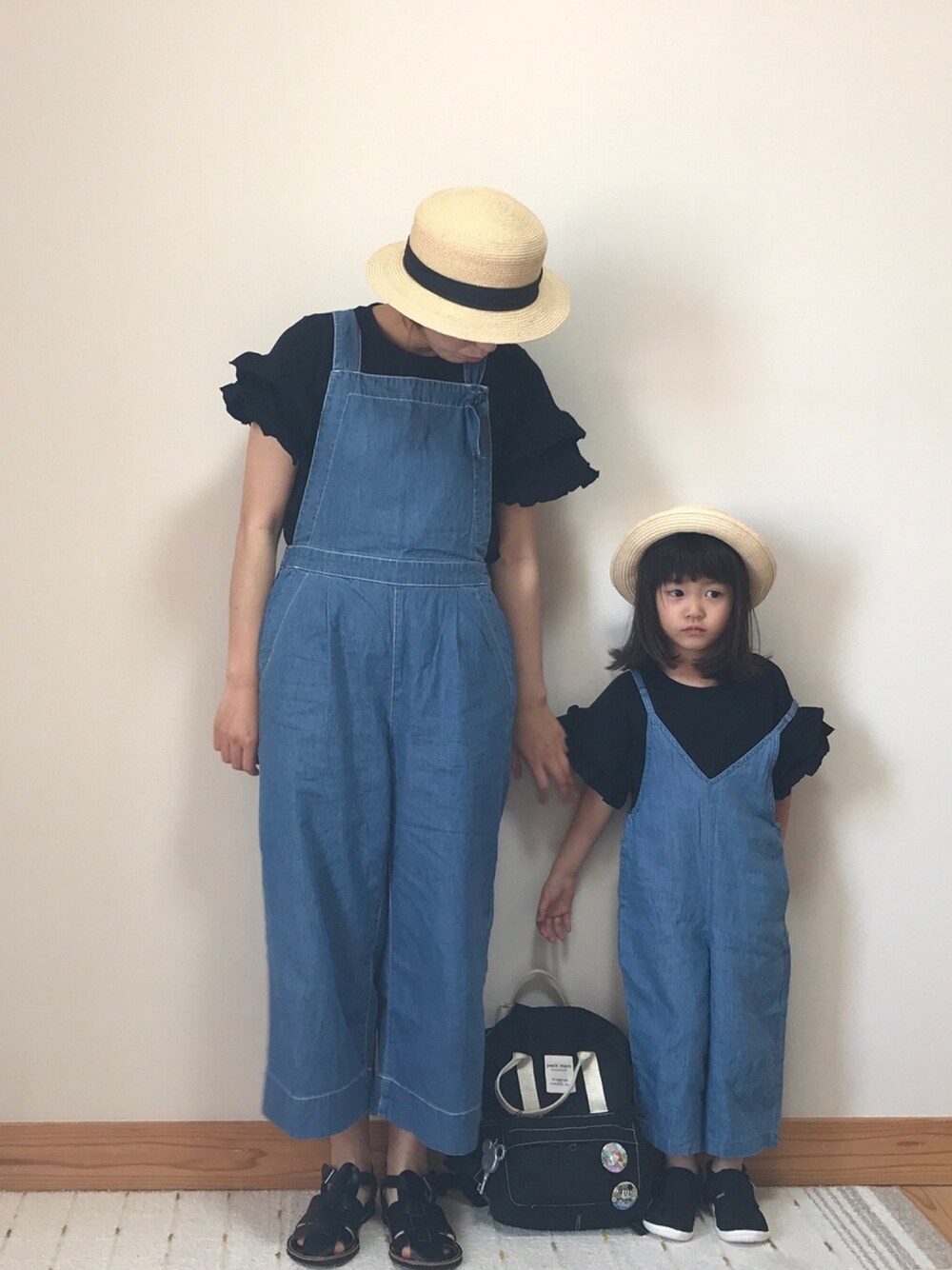 Sakura&mammyさんの「フリル袖ビッグTシャツ（petit main）」を使ったコーディネート