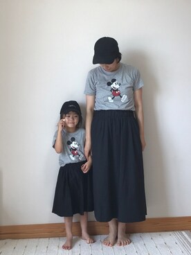 Sakura&mammyさんの「BOYS ディズニーコレクショングラフィックT（半袖）」を使ったコーディネート