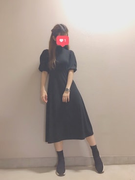 「ソックススニーカー」｜「アイテム（ワンピース/ドレス）」を使った、ぺんぎんさんさん（レディース・164cm）の夏コーディネート