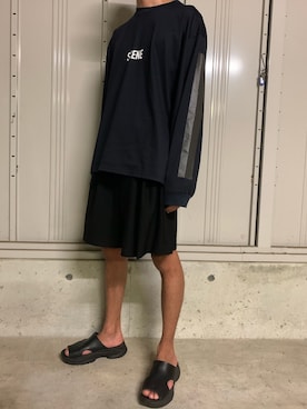 「LAD MUSICIAN（ラッドミュージシャン）のアイテム（サンダル）」を使った、K さん（メンズ・179cm）の秋コーディネート