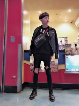 「H&M（エイチ・アンド・エム）のアイテム（ジャケット/アウター）」を使った、Andyさん（メンズ・173cm・20代）の秋コーディネート