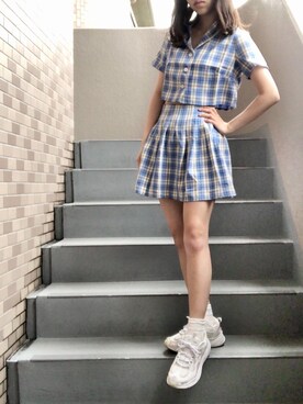 「NIKE AIR MAX 2 STRONG（ナイキエアマックス2ストロング）のアイテム」を使った、らりるさん（レディース・158cm）の春コーディネート