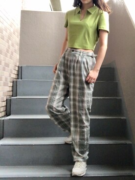 「NIKE AIR MAX 2 STRONG（ナイキエアマックス2ストロング）のアイテム」を使った、らりるさん（レディース・158cm）の春コーディネート