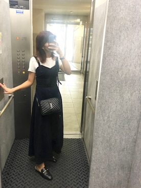 「archives（アルシーヴ）のアイテム（ジャンパースカート）」を使った、cさん（レディース・159cm）の春コーディネート