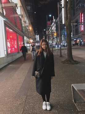 「OAK（オーク）のアイテム」を使った、Melonさん（レディース・165cm）の冬コーディネート