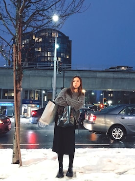 「OAK（オーク）のアイテム」を使った、Melonさん（レディース・165cm）の冬コーディネート