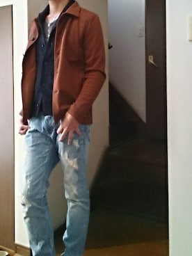 「CALL&RESPONSE（コールアンドレスポンス）のアイテム（ジャケット/アウター）」を使った、おろろbiancoさん（メンズ・177cm）の冬コーディネート