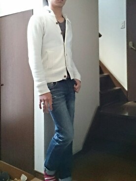 「Dr MONROE（ドクターモンロー）のアイテム」を使った、おろろbiancoさん（メンズ・178cm）の春コーディネート