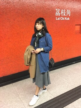 Kristin Lamさん(レディース・160cm)の冬コーディネート