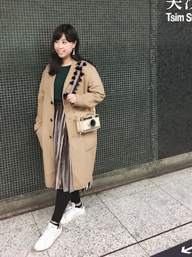 Kristin Lamさん(レディース・160cm)の冬コーディネート