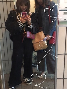 「MARC JACOBS」｜「アイテム（デニムジャケット）」を使った、kyarinさん（レディース・163cm）の冬コーディネート