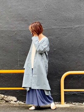 「OSMOSIS（オズモーシス）のアイテム（その他アウター）」を使った、Syokoさん（レディース・160cm）の春コーディネート