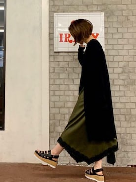 「スタッフコーデ」｜「アイテム（ワンピース/ドレス）」を使った、Syokoさん（レディース・160cm）の春コーディネート