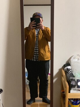 「無（ム）のアイテム（ハンチング/ベレー帽）」を使った、ましこ。さん（メンズ・171cm）の秋コーディネート