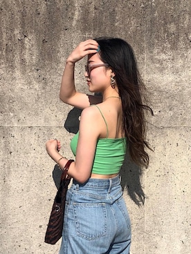 「JUEMI（ジュエミ）のアイテム（アクセサリー）」を使った、Kiyoneさん（レディース・160cm）の夏コーディネート