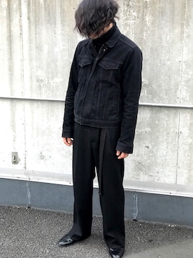 「CLANE（クラネ）のアイテム（スラックス）」を使った、hさん（メンズ・165cm）の冬コーディネート