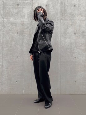 「CLANE（クラネ）のアイテム（スラックス）」を使った、hさん（メンズ・165cm）の春コーディネート