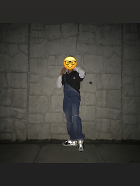 「８(eight)（エイト）のアイテム（オールインワン・サロペット）」を使った、こうきさん（メンズ・175cm）の秋コーディネート