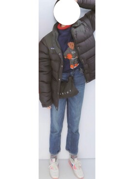 ダウンジャケット コートを使った 女子高生 の人気ファッションコーディネート Wear