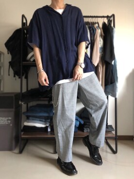 「STUDIOUS（ステュディオス）のアイテム（財布/小物）」を使った、Taikiさん（メンズ・168cm）の夏コーディネート