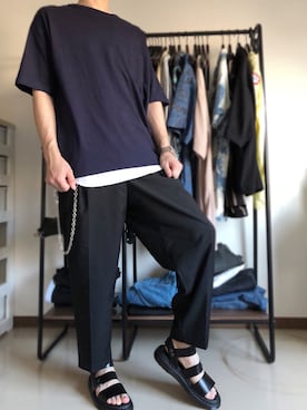 「STUDIOUS（ステュディオス）のアイテム（財布/小物）」を使った、Taikiさん（メンズ・168cm）の夏コーディネート