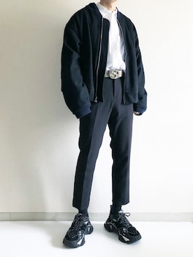 「韓国コーデ」｜「アイテム（ブルゾン）」を使った、Taikiさん（メンズ・169cm）の秋コーディネート