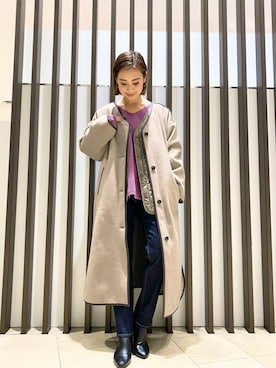 「Moname（モナーム）のアイテム（パンツ）」を使った、26riyoさん（レディース・160cm）の冬コーディネート