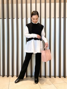 「URBAN RESEARCH Sonny Label（アーバンリサーチサニーレーベル）のアイテム（ブーツ）」を使った、26riyoさん（レディース・160cm）の冬コーディネート