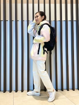「Moname（モナーム）のアイテム（パンツ）」を使った、26riyoさん（レディース・160cm）の春コーディネート