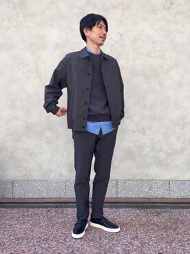 「UNITED ARROWS（ユナイテッドアローズ）のアイテム（ブルゾン）」を使った、kakita tsuyoshiさん（メンズ・174cm）の春コーディネート