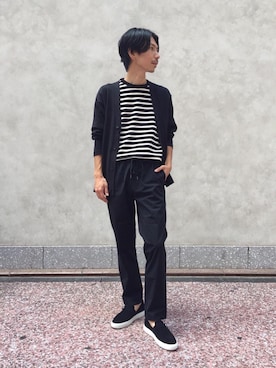 「UNITED ARROWS（ユナイテッドアローズ）のアイテム（スニーカー）」を使った、kakita tsuyoshiさん（メンズ・174cm）の夏コーディネート