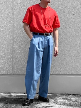 「SOLARIS&Co.（ソラリス）のアイテム（チノパンツ）」を使った、yusukeさん（メンズ・170cm）の夏コーディネート