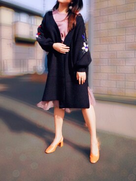 「vtopicdecoのアイテム（ニット/セーター、ブラック系）」を使った、cherry delightさん（レディース）の秋コーディネート