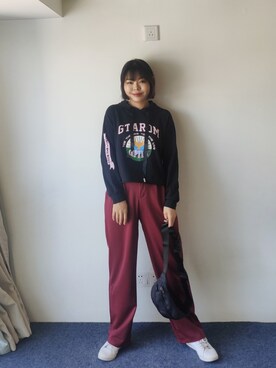 「休闲」｜「アイテム（その他シューズ）」を使った、zhoucancanさん（レディース・156cm）の秋コーディネート