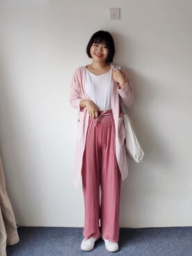 「休闲」｜「アイテム（その他シューズ）」を使った、zhoucancanさん（レディース・156cm）の秋コーディネート
