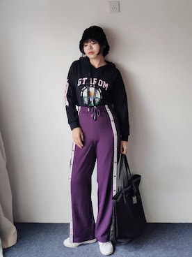 「休闲」｜「アイテム（その他シューズ）」を使った、zhoucancanさん（レディース・156cm）の秋コーディネート