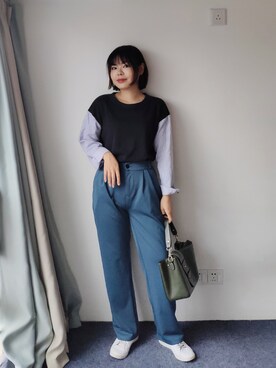 「通勤穿搭」｜「アイテム（その他シューズ）」を使った、zhoucancanさん（レディース・156cm）の冬コーディネート