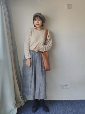 「通勤穿搭」｜「アイテム（ブーツ）」を使った、zhoucancanさん（レディース・156cm）の冬コーディネート