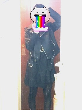 「ZARA BASIC（ザラベーシック）のアイテム（ライダースジャケット）」を使った、なりさん（レディース・165cm）の冬コーディネート