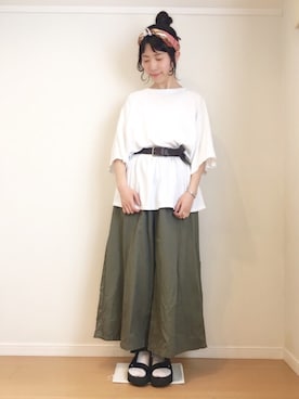 「UBIQ（ユービック）のUBIQ / PLATFORM SANDAL（サンダル）」を使った、＊kana＊さん（レディース・165cm）の春コーディネート