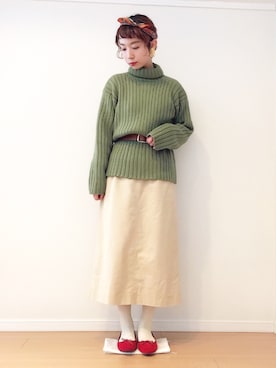 「VINTAGE（ヴィンテージ）のアイテム（その他ヘアアクセサリー）」を使った、＊kana＊さん（レディース・165cm）の冬コーディネート