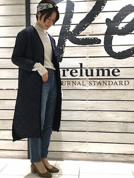 「キルティングコート」｜JOURNAL STANDARD relume 天王寺店 スタッフさん（レディース・159cm）の秋コーディネート