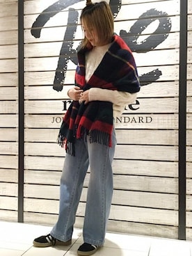 「TWEED MILL（ツイードミル）のアイテム」を使った、JOURNAL STANDARD relume 天王寺店 スタッフさん（レディース・162cm）の冬コーディネート