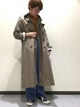 「JOURNAL STANDARD relume（ジャーナルスタンダード　レリューム）のアイテム（トレンチコート）」を使った、JOURNAL STANDARD relume 天王寺店 スタッフさん（レディース・159cm）の冬コーディネート