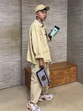 「アイテム（ポーチ、シルバー系）」を使った、cj9wk199094さん（メンズ・163cm）の春コーディネート