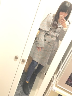 「TITTY&CO.（ティティーアンドコー）のアイテム（トレンチコート）」を使った、yukiさん（レディース・152cm）の冬コーディネート